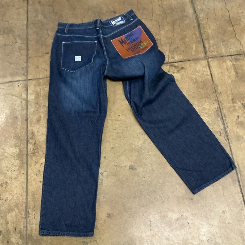 Men's Meoshe Streetwear Dk Blue Denim Pants